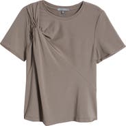 Wit & Wisdom Twist Front Stretch Cotton Modal T-Shirt