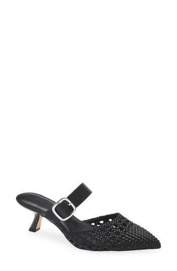 Nordstrom Rack Fawn Woven Mule In Black