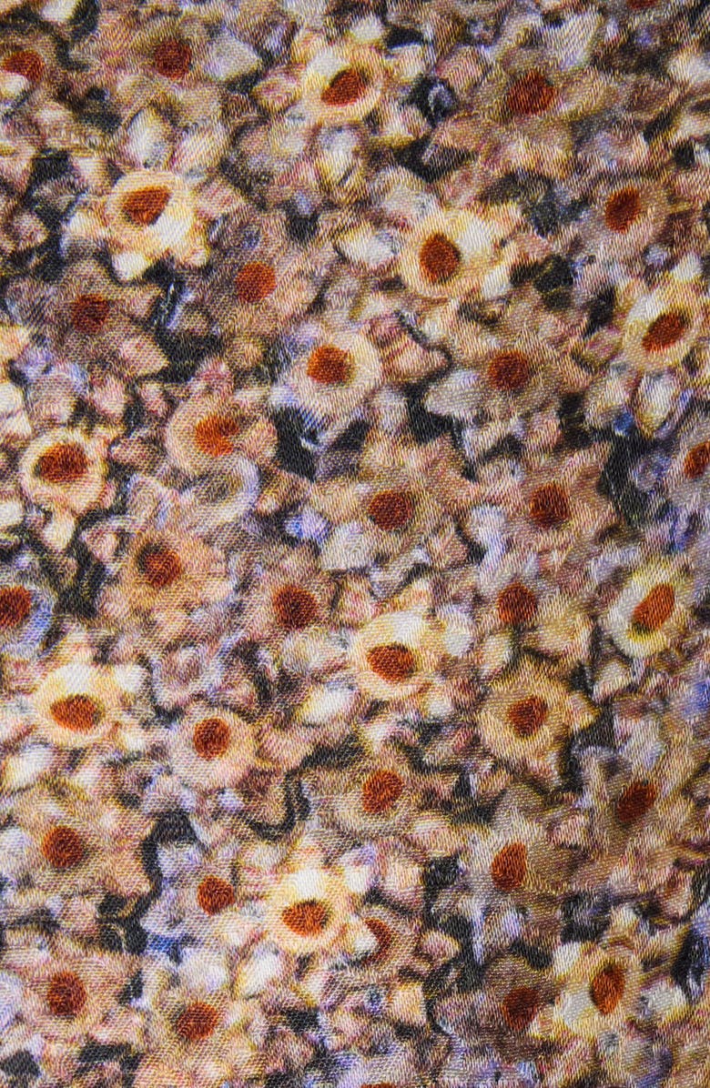 Isabel Marant Harmony Floral Long Sleeve Minidress, Alternate, color, Ochre