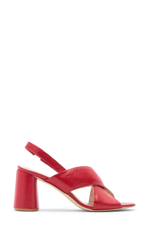 2 Twin Hearts Crisscross Slingback Sandal In Red Leather