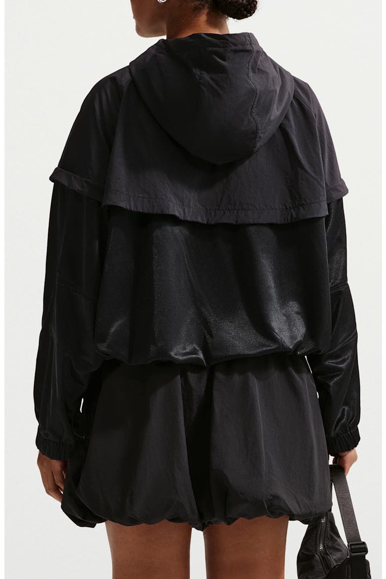Oversize Windrunner Jacket, Alternate, color, BLACK/ BLACK/ BLACK