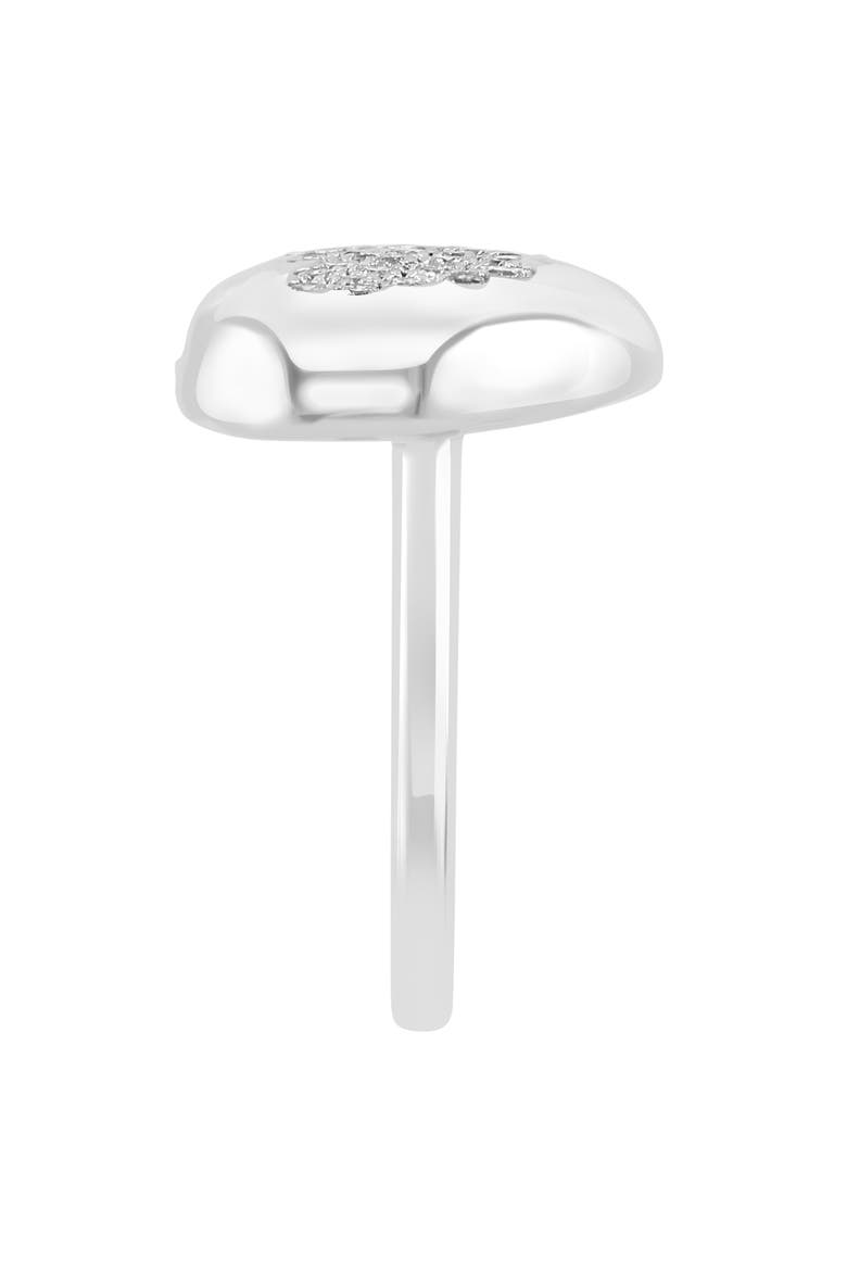 Diamond Pavé Heart Ring, Alternate, color, SILVER