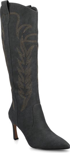 Sanya Rhinestone Fringe Knee High Boot