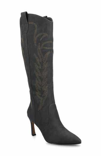 Journee Collection Laramie Knee High Western Boot