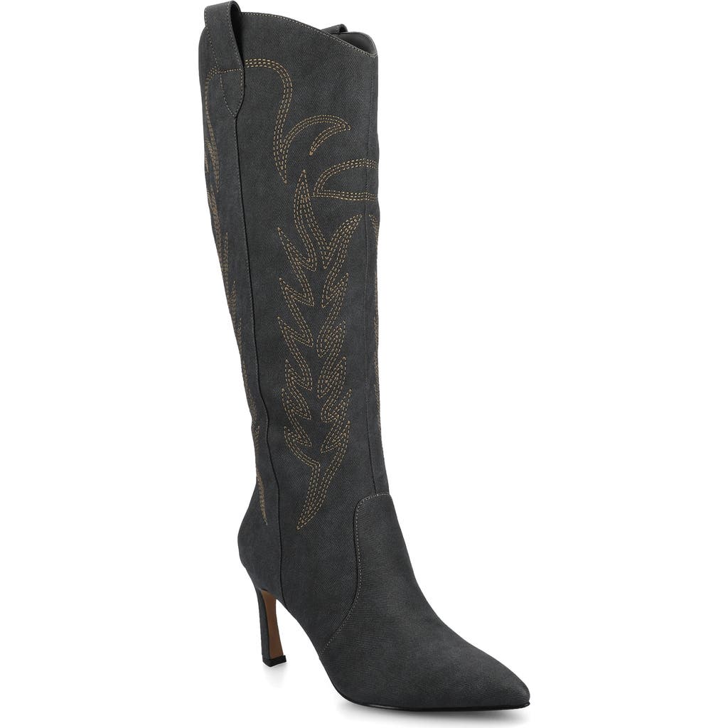 Journee Collection Journee Womens Laramie Knee High Western Boots
