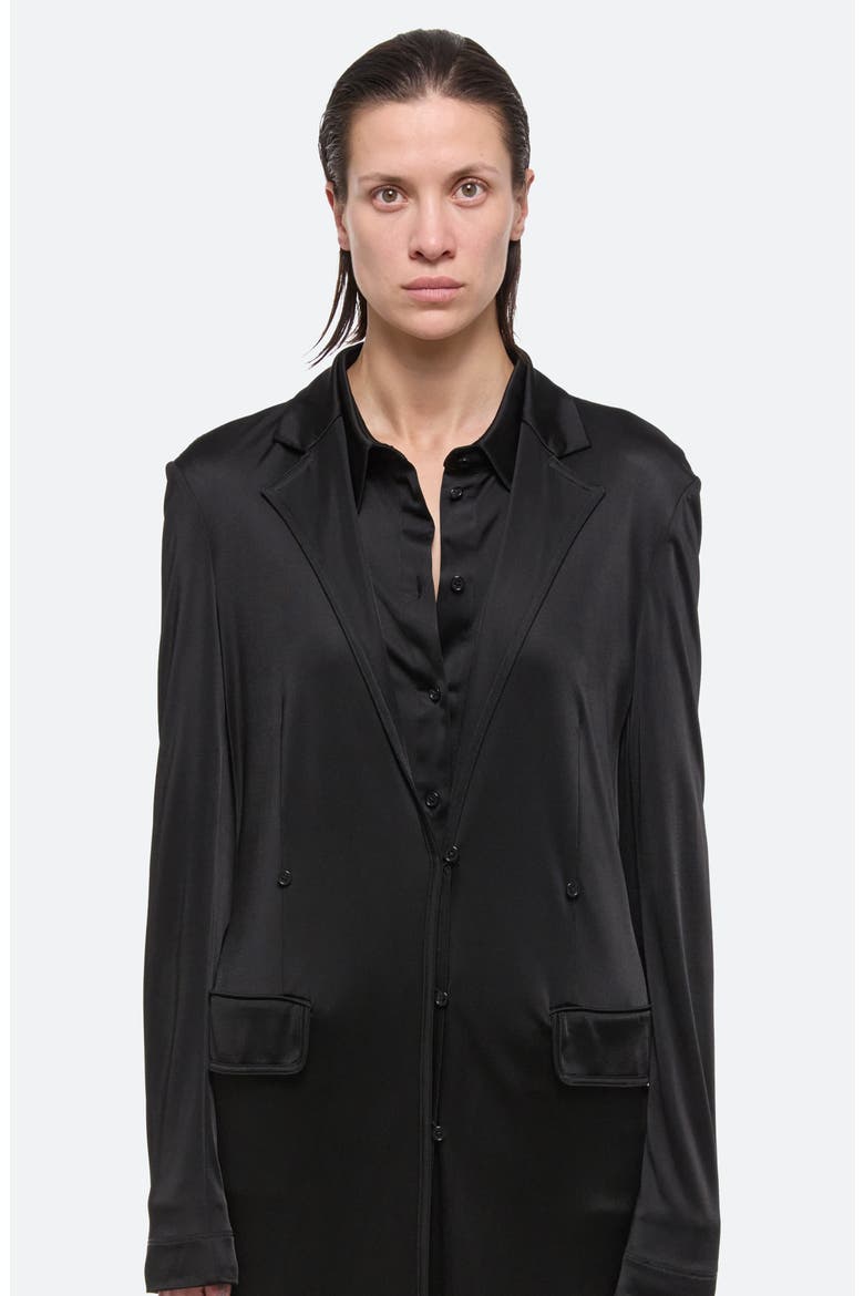 Long Fluid Jacket, Alternate, color, BLK
