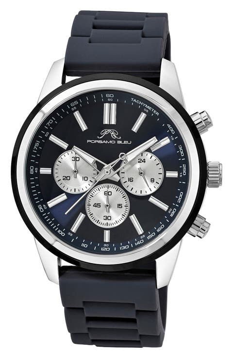 Logan Chronograph Silicone Strap Watch