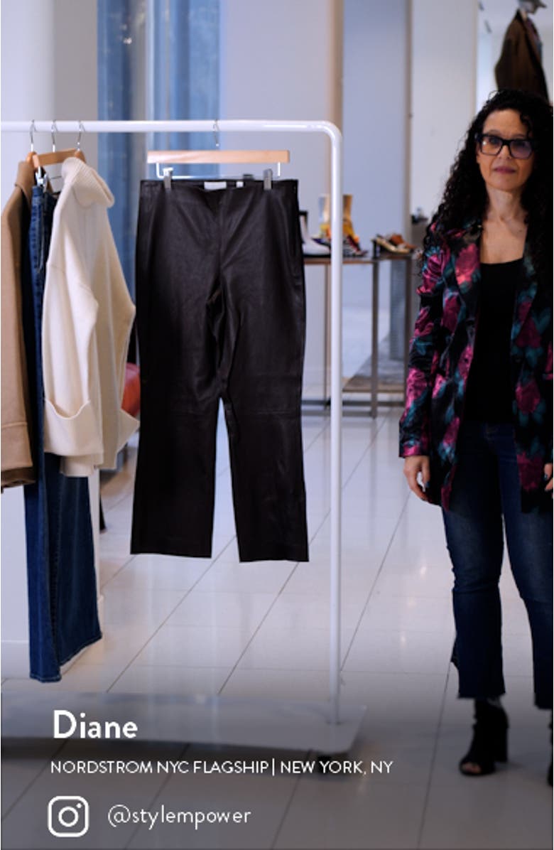 Crop Flare Leg Leather Pants, sales video thumbnail