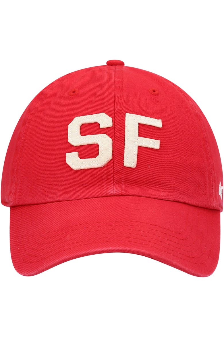 Women's '47 Scarlet San Francisco 49ers Finley Clean Up Adjustable Hat, Alternate, color, Scarlet