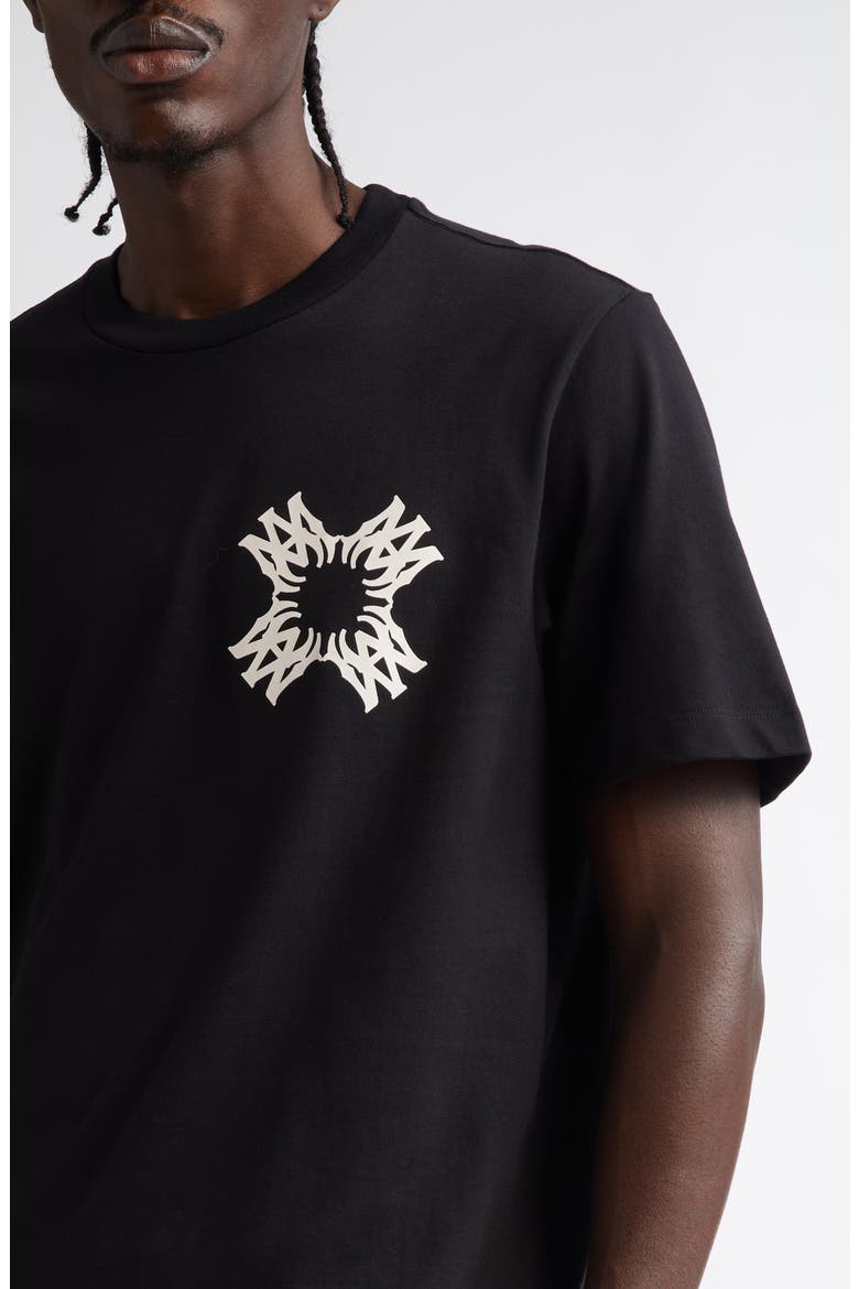 Quad Logo Cotton Graphic T-Shirt, Alternate, color, BLACK