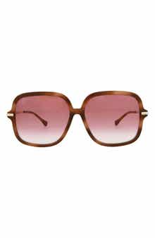 Gucci 58mm Square Sunglasses