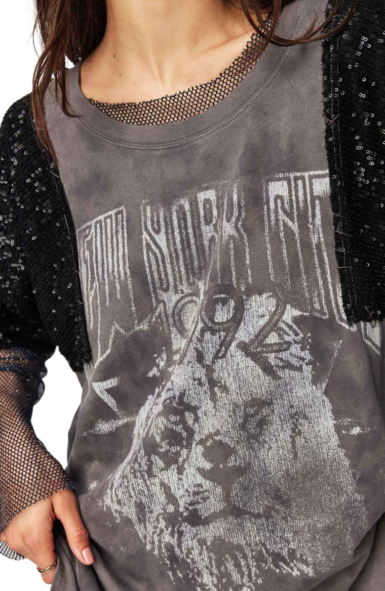 Free People City Sparkle Long Sleeve Graphic Tee, Alternate, color,