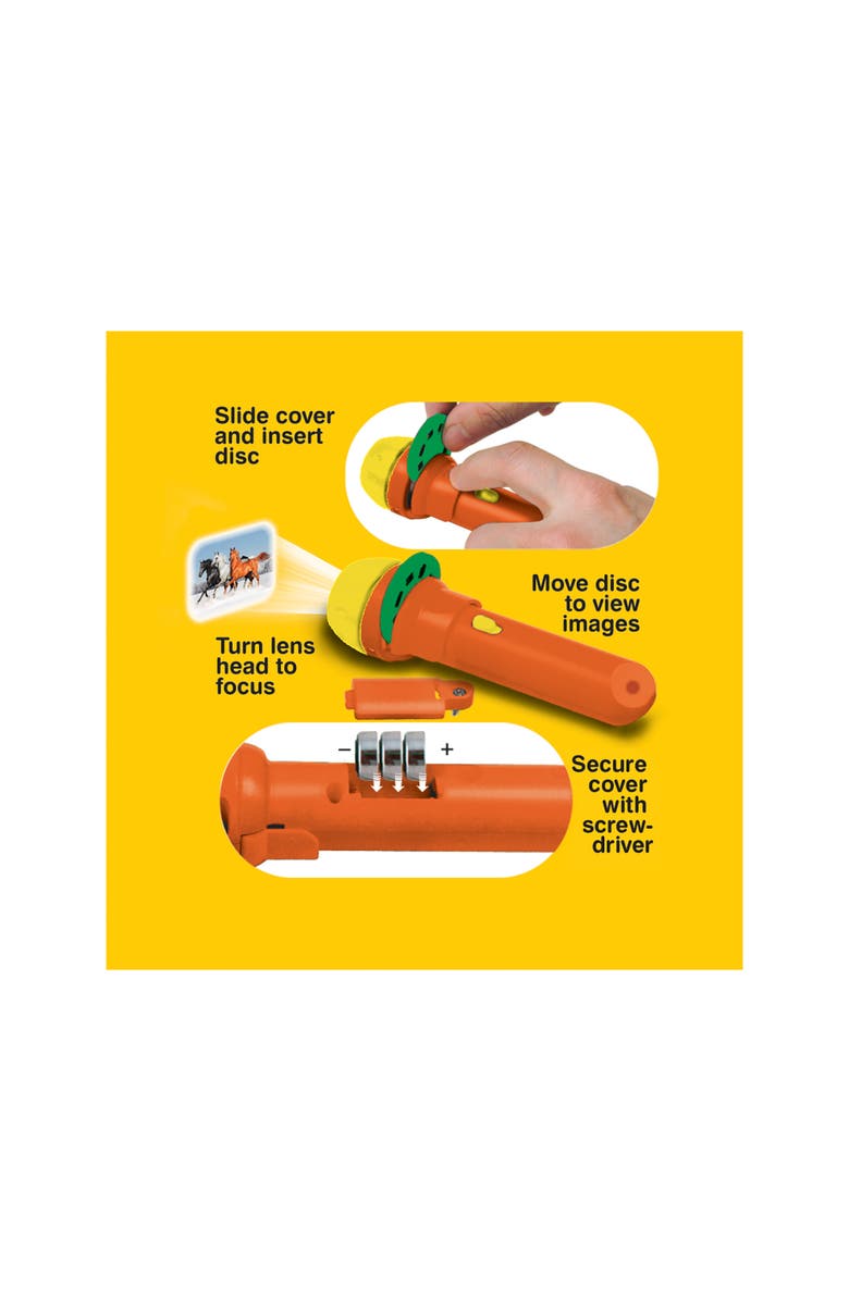 Brainstorm Toys Horse Flashlight and Projector with 24 Horse Images, Alternate, color, Multicolored