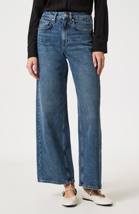 Siena High Waist Wide Leg Jeans (Dark Used Classic)