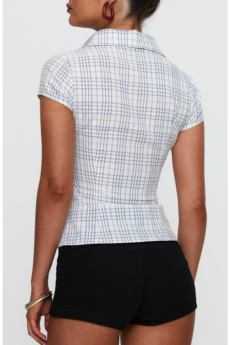 Check Short Sleeve Shirt, Alternate, color, BLUE CHECK