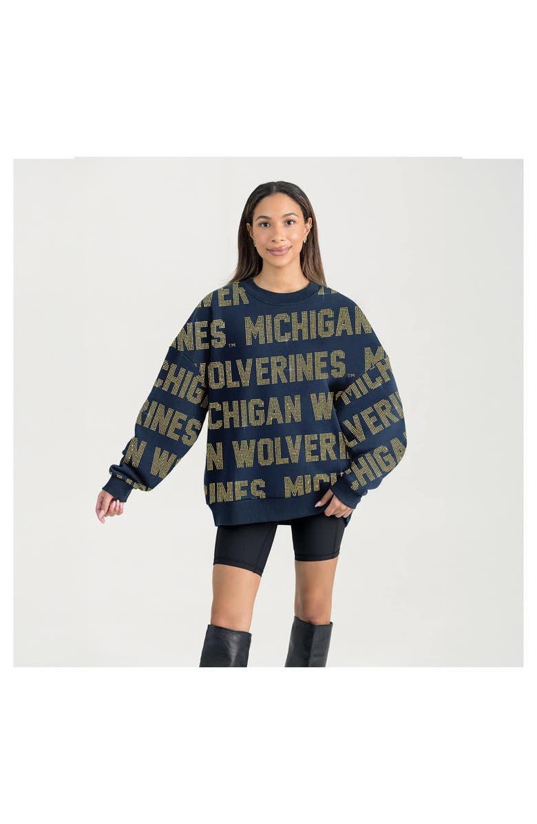 GAMEDAY COUTURE Women's Gameday Couture  Navy Michigan Wolverines Hype Era Sweatshirt, Main, color, Navy