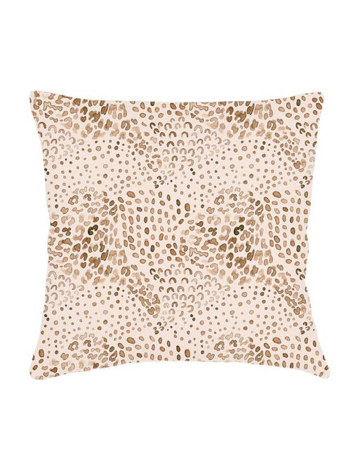 Anaya Brown Cheetah Velvet Pillow 20x20 With Down Alternative Insert In Brown