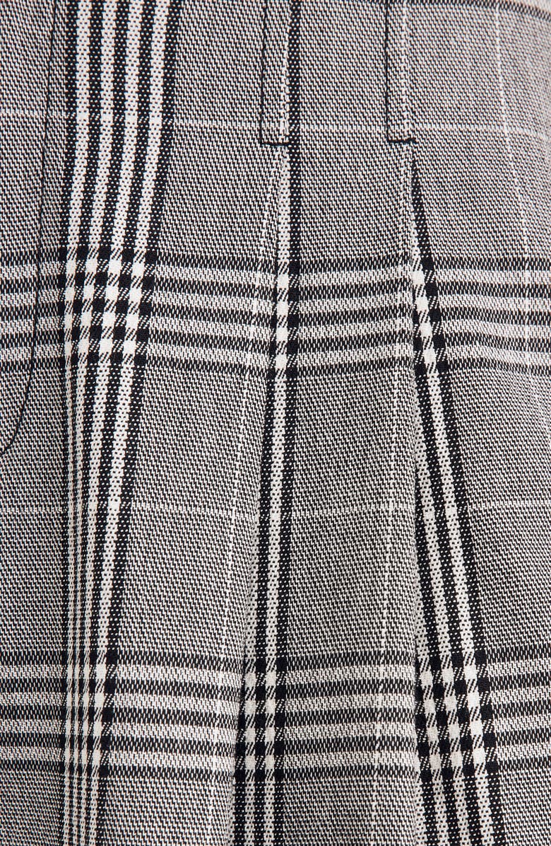 Madewell Plaid Pleated Wide Leg Pants, Alternate, color,