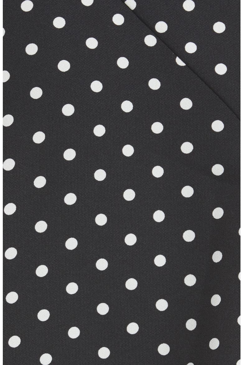 Laura Dot Print Uneven Hem Skirt, Alternate, color, BLACK/WHITE