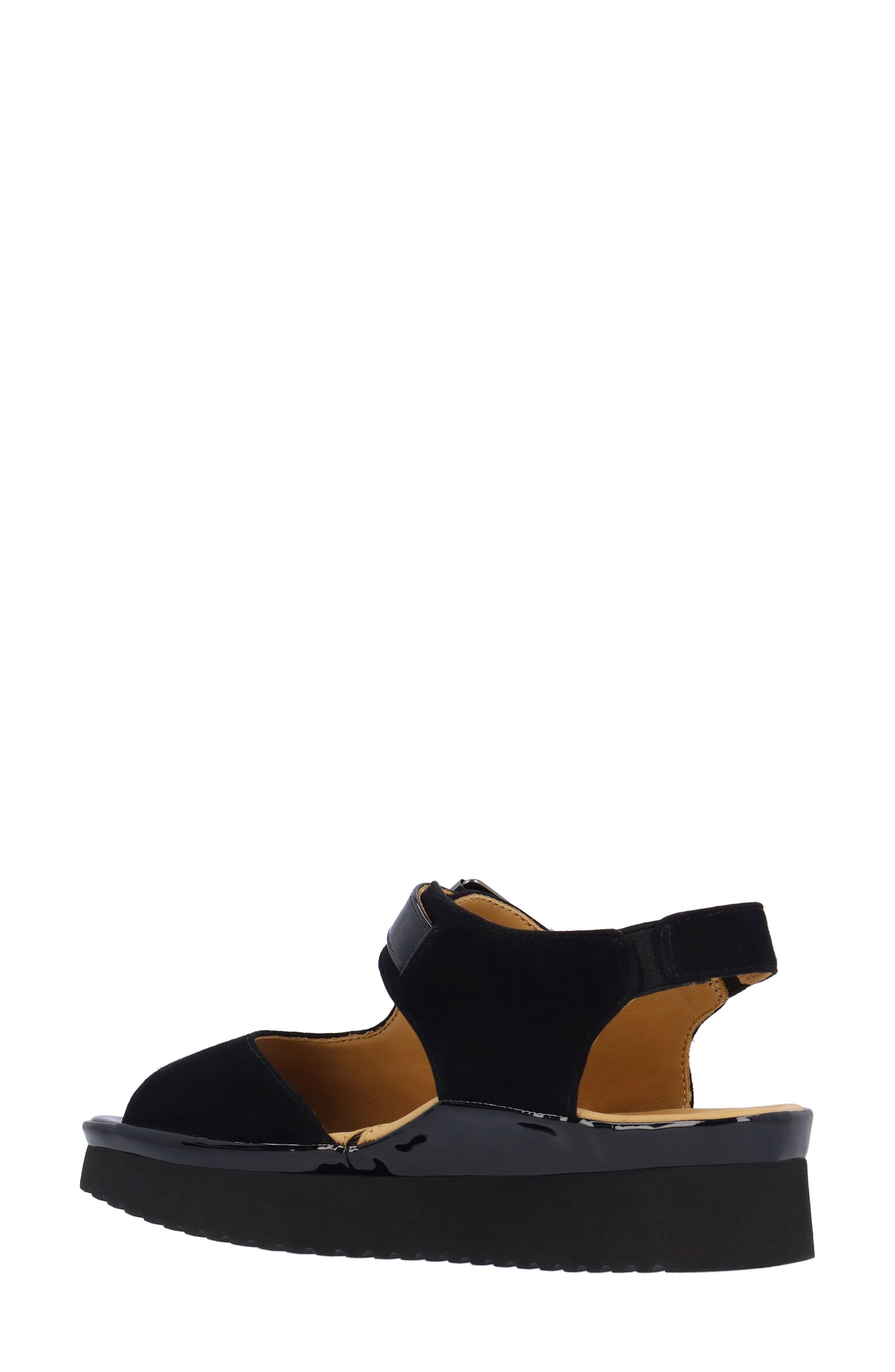 L'Amour des Pieds Azenor Ankle Strap Sandal, Alternate, color, Black