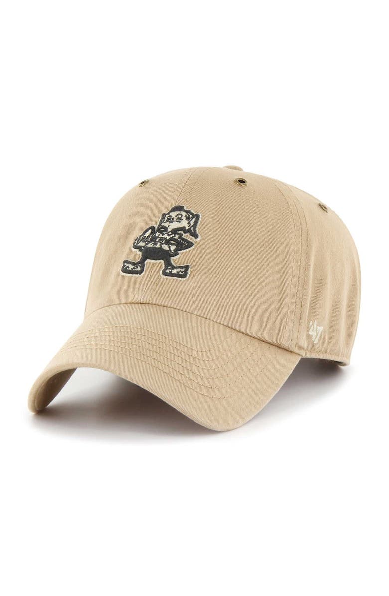 '47 Men's '47 Khaki Cleveland Browns Overton Clean Up Adjustable Hat, Main, color, 