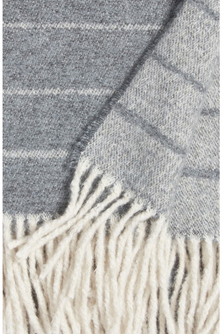 Woven Fringe Throw Blanket, Alternate, color, GREY ONYX