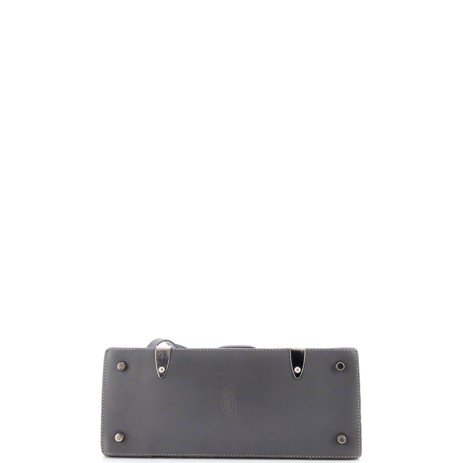 Pre-Owned Goyard Saigon Top Handle Bag Coated Canvas with Leather PM, Alternate, color, Gray