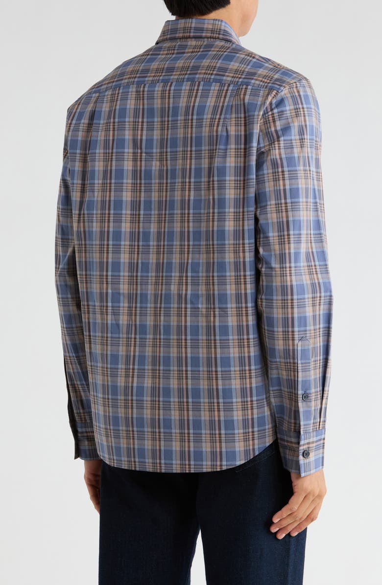 14th & Union Plaid Poplin Button-Up Shirt, Alternate, color, Blue Otis Plaid