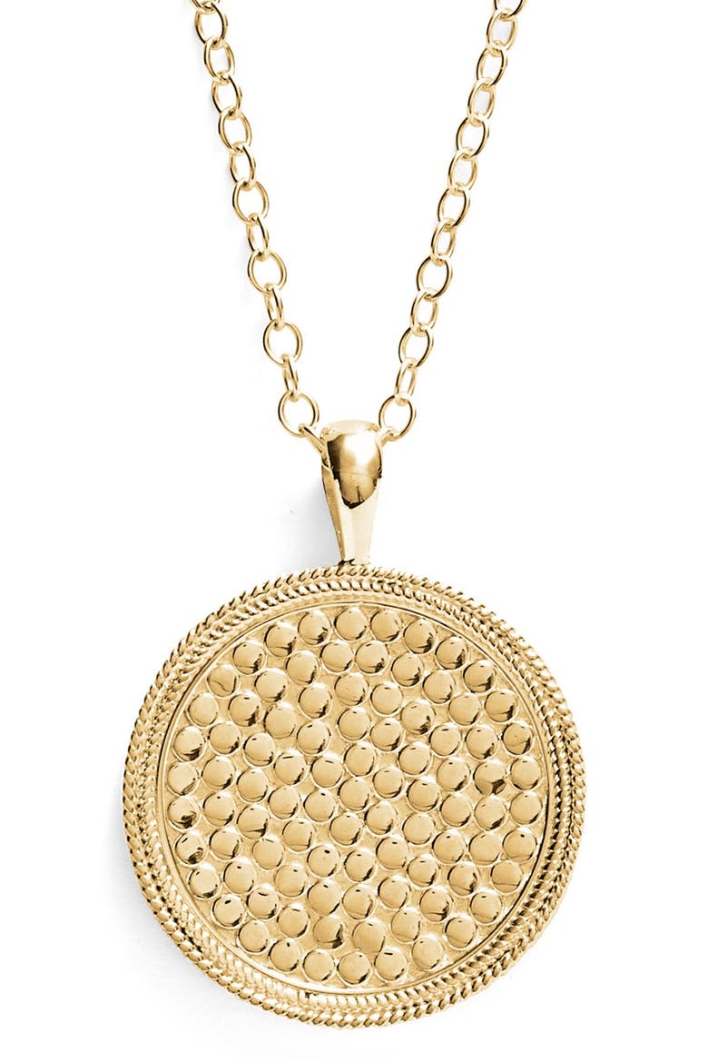 Medallion Pendant Necklace, Alternate, color, GOLD