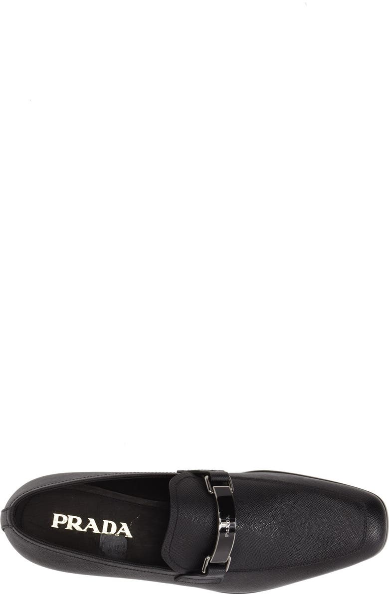 Prada Saffiano Leather Bit Loafer, Alternate, color,