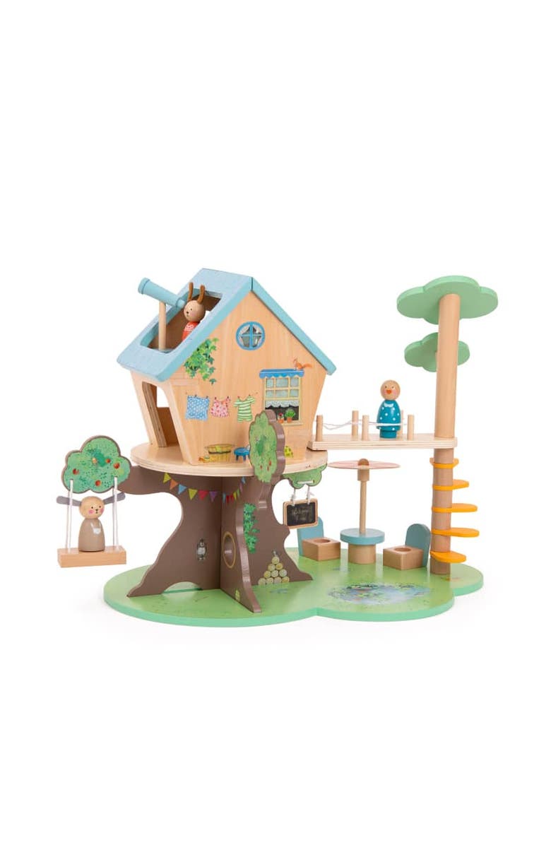 Moulin Roty Wooden Tree House The Big Family, Alternate, color, Multi