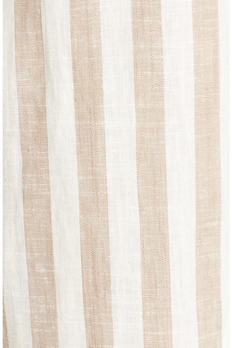 ASTR Linen Blend Wrap Dress, Alternate, color, WHITE-TAN
