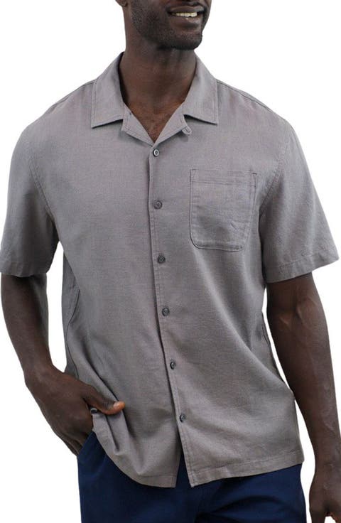 Suffolk Linen Blend Camp Shirt