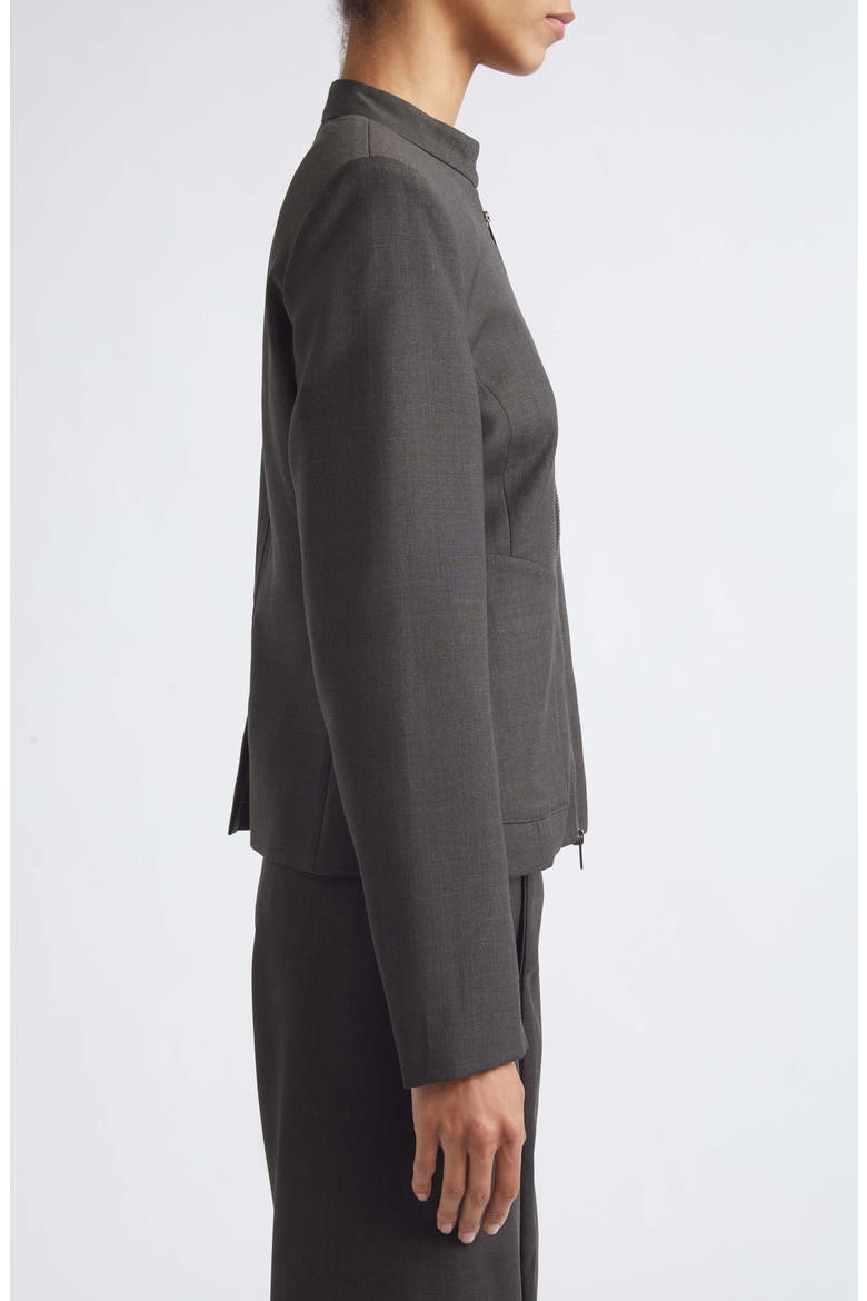 Wool Blend Moto Jacket, Alternate, color, UMBER