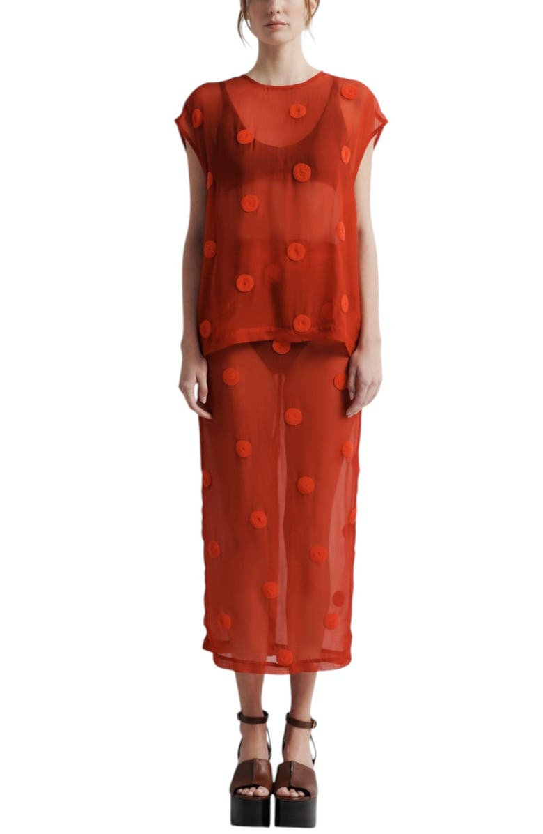 Romy Sadie Top, Main, color, Beaded Red
