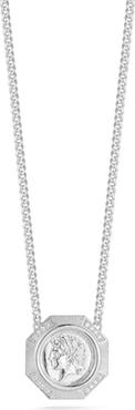 SPHERA MILANO Cubic Zirconia Medallion Pendant Necklace