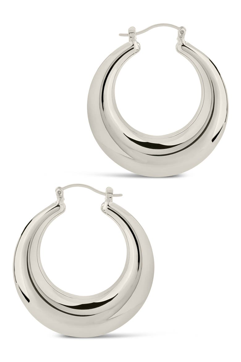 Quinn Tube Hoops, Alternate, color, SILVER