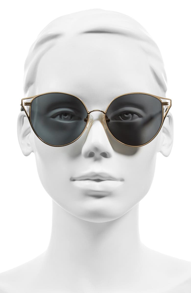 Sonix Ibiza 55mm Mirrored Round Sunglasses, Alternate, color, 