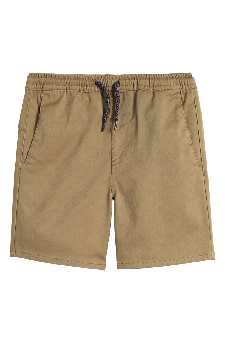 Volcom Kids' Stretch Twill Shorts, Main, color, Khaki