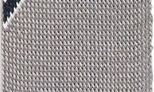 Thom Browne Tricolor Stripe Jacquard Knit Tie In Light Grey