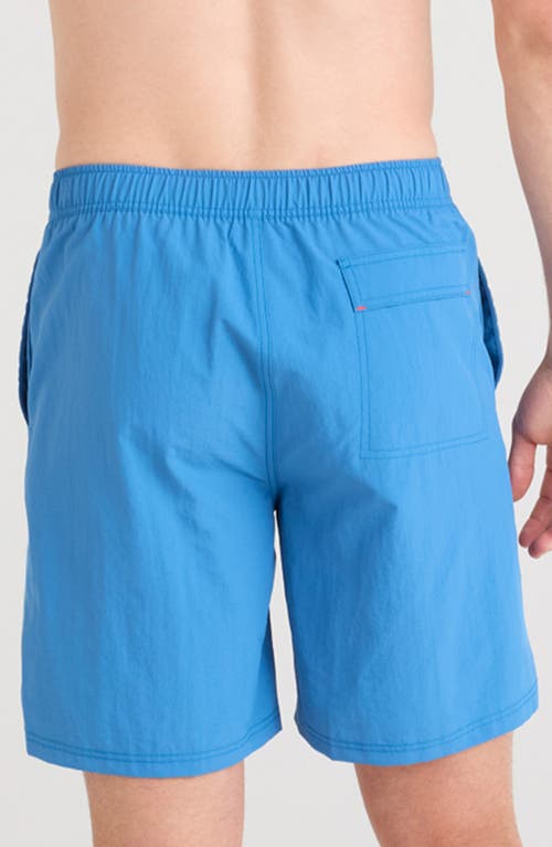 Saxx Go Coastal 2n1 7-inch Swim Shorts In Lake Blue