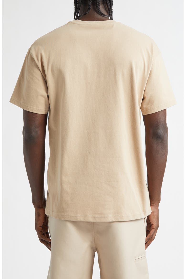 Regular Fit Logo Patch T-Shirt, Alternate, color, BEIGE/ BLACK