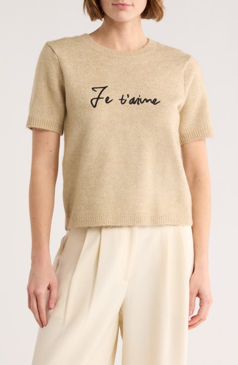Je t'aime Short Sleeve Sweater