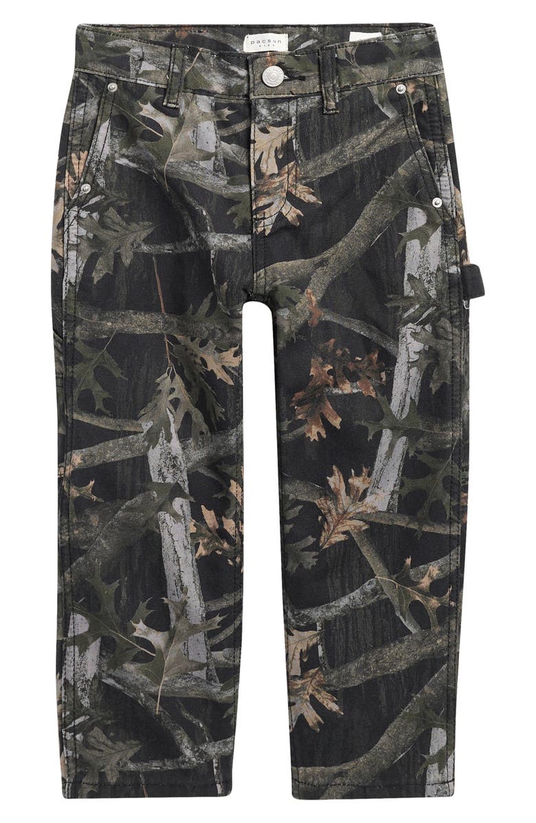 PacSun Kids' Briggs Camo Baggy Carpenter Jeans, Main, color, Black/ Camo