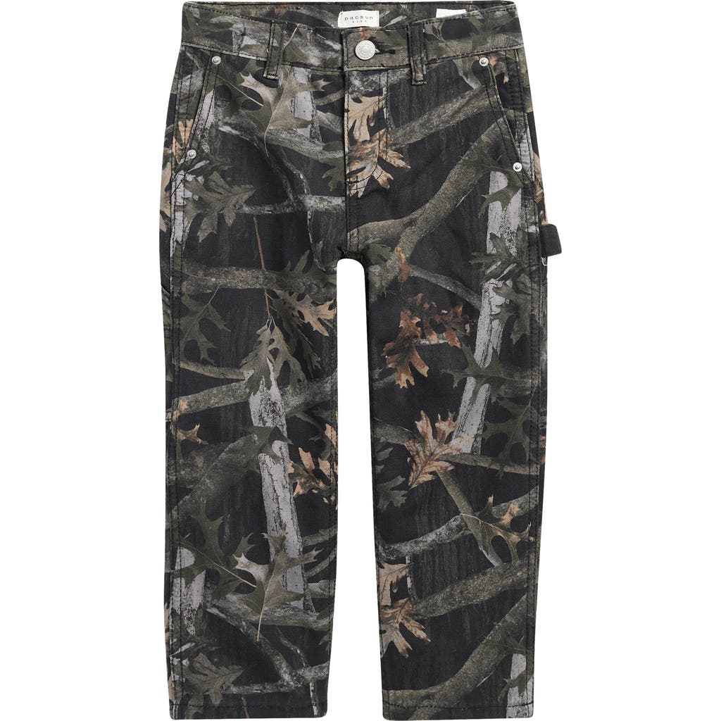 Pacsun Kids' Briggs Camo Baggy Carpenter Jeans In Multi
