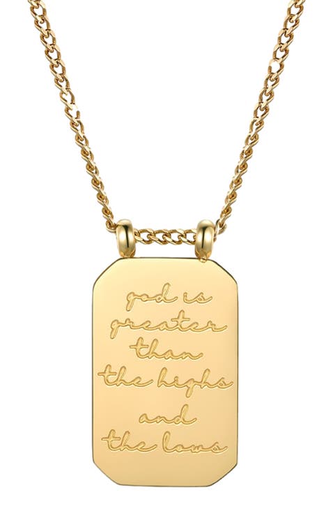 God Is Greater Than The Highs And The Lows - Necklace