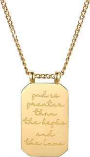 Mantra God Is Greater Than The Highs And The Lows - Necklace