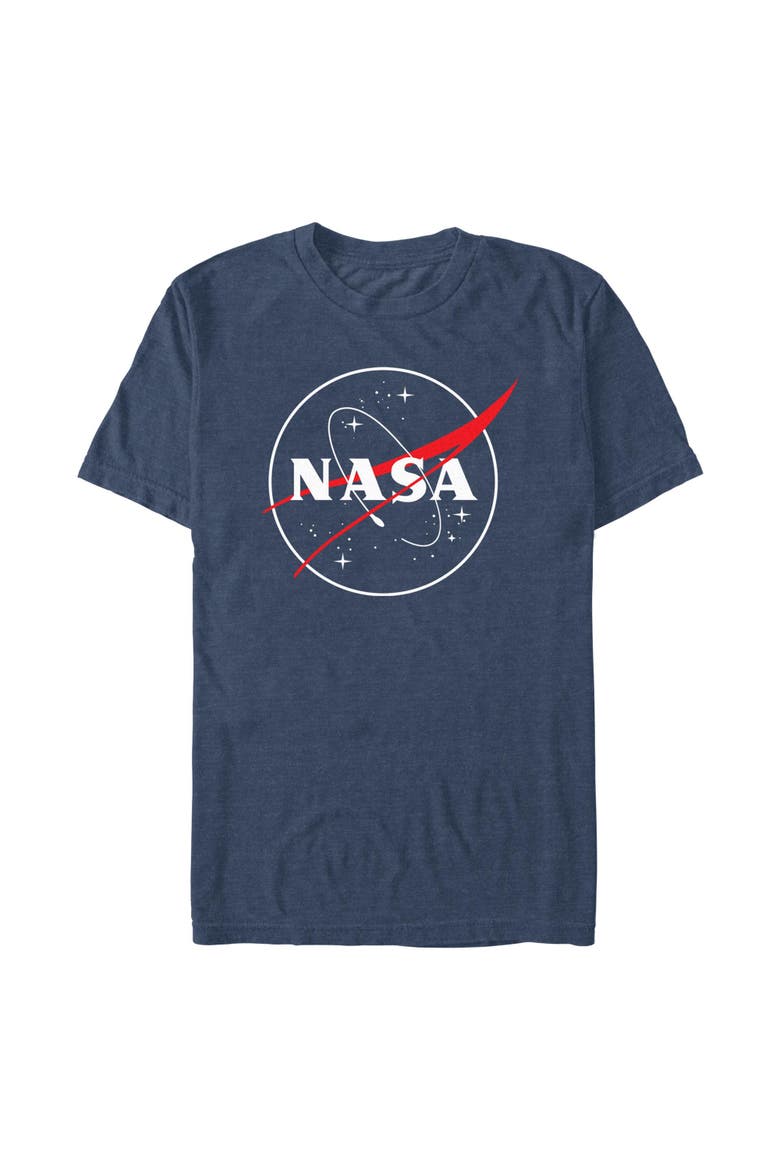 Men's NASA Outlined Logo Graphic T-Shirt, Main, color, Navy Blue Heather