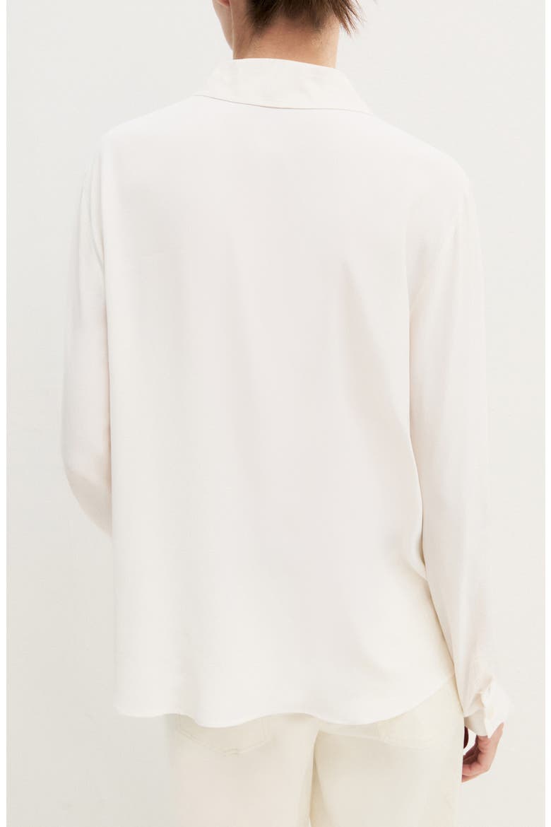 Silk Blend Long Sleeve Shirt, Alternate, color, WOOL WHITE