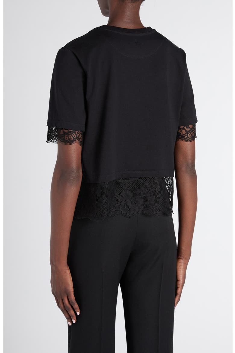 Lace Layer T-Shirt, Alternate, color, BLACK